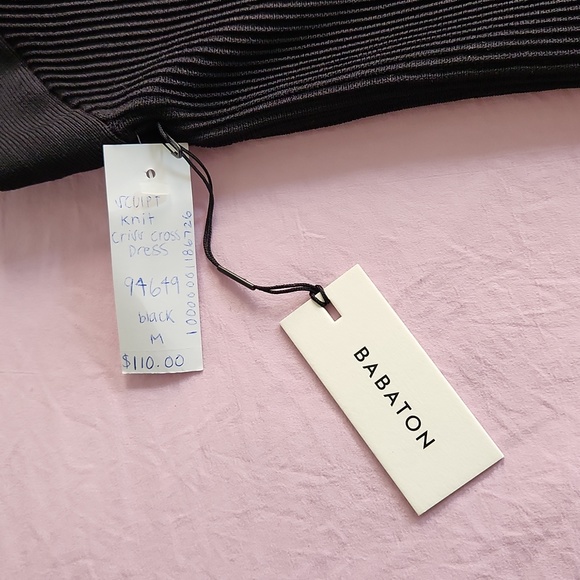 Aritizia Babaton Sculpt Knit Criss Cross Dress Black - Picture 5 of 8